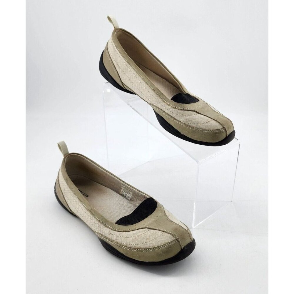Lands' End Women's Slip On Casual Comfort Flats Shoes Tan Size 6.5B
